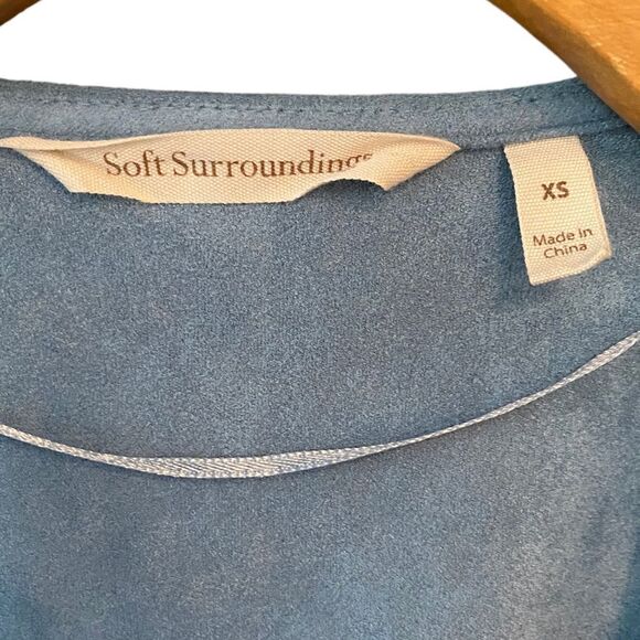 Soft Surroundings Sz XS Soft Blue Waterfall Front Long Sleeve Cardigan - Picture 6 of 7